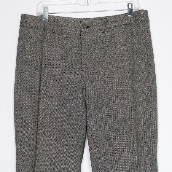 Tommy Hilfiger Womens Wool Blend Pants Size 12 Chevron Straight‎ Leg Career - Picture 8 of 10